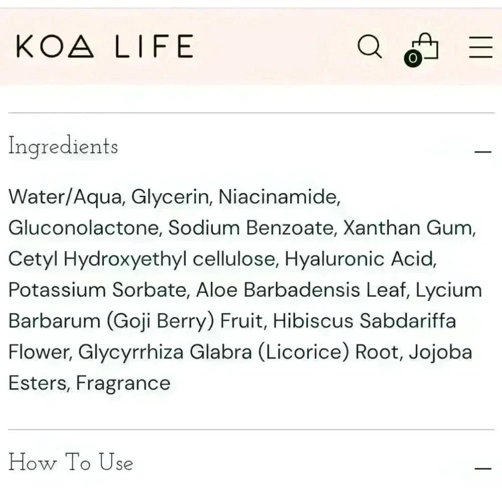 KOA LIFE: Niacinamide Booster - New